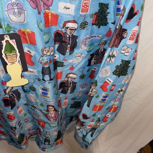 Rsvlts Men’s “The Office” Dress Shirt Size XL Blue Graphic Print Comfort Fun NWT - Picture 7 of 13